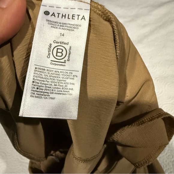 Tan Ankle Cropped Pants with Tapered Leg - Picture 9 of 13